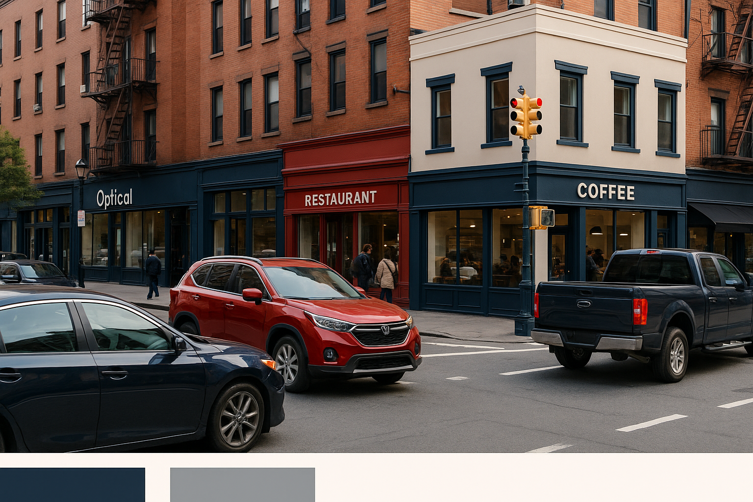 City street scene representing Denver collisions