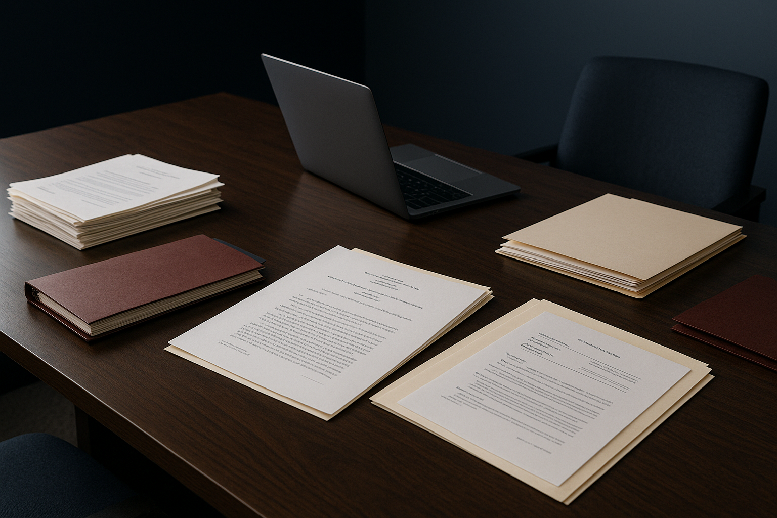 Attorney team conferring with an executive client about responding to a federal subpoena