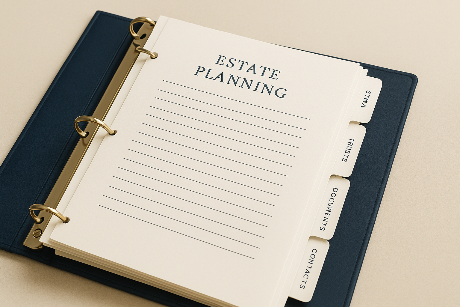 Family reviewing an estate planning binder