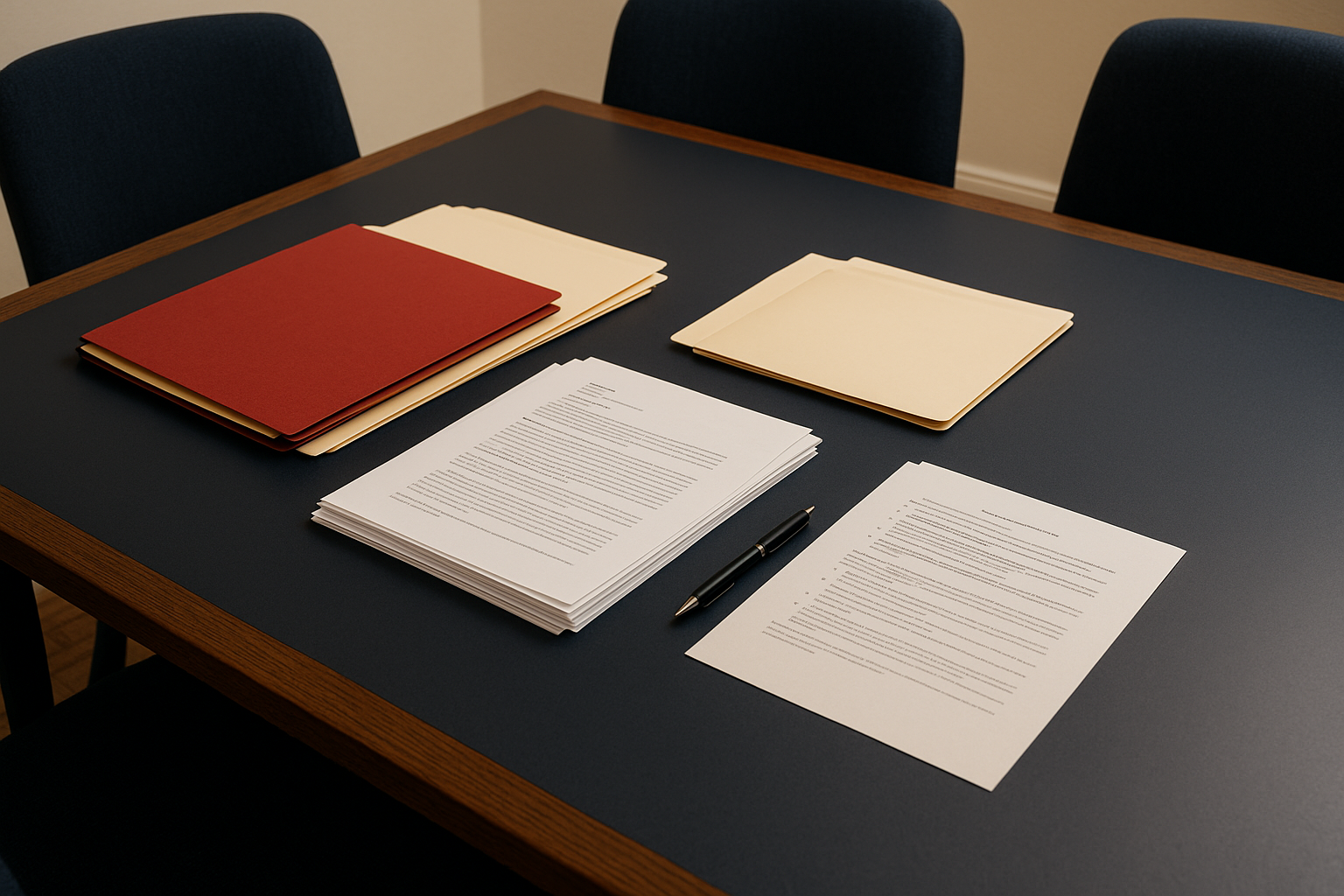 Family meeting privately with a wrongful death attorney reviewing documents