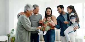 Happy multigenerational family together, representing guardianship planning