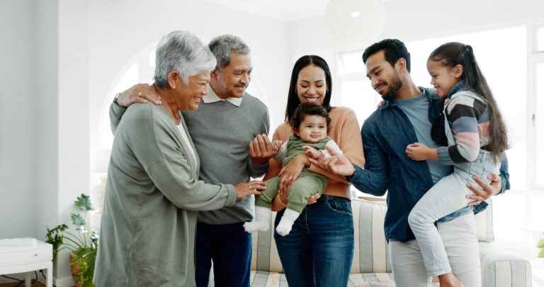 Happy multigenerational family together, representing guardianship planning