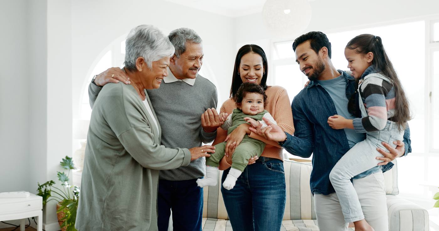 Happy multigenerational family together, representing guardianship planning