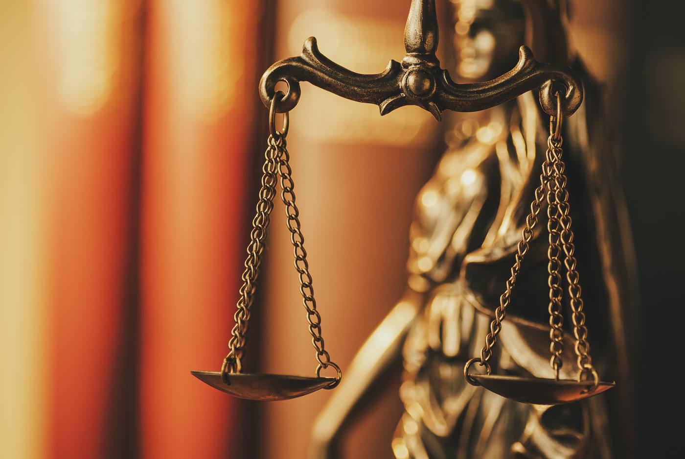 Brass scales of justice representing special needs trust law